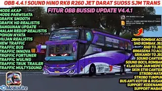 CARA PASANG OBB BUSSID V4.4.1 SOUND ENGINE HINO RK8 R260 JET DARAT SJM TRANS || BUSSID UPDATE 2025