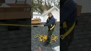 Installing safety brackets for fall protection