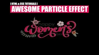 Awesome Particle Effect - Javascript particle animation Effect | Canvas Animation 