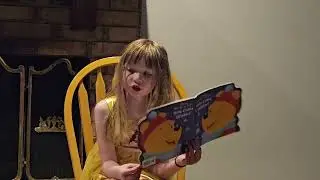 Gabrielle Pretends To Read While Making Up A Story!