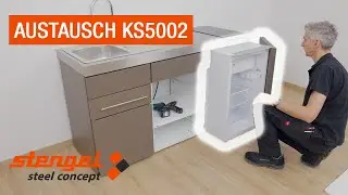 K&uuml;hlschrank KS 5002 austauschen | Stengel Steelconcept | Minik&uuml;chen.de