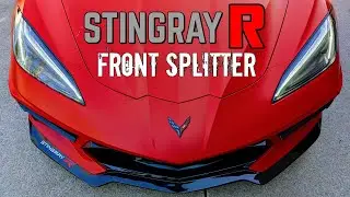 The STINGRAY R splitter on my C8 Corvette! Full 5W8 CUSTOMIZED lip installed!