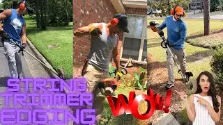 MASTER Your Lawn Care Routine With String Trimmer Lawn Edging #lawncare #yardcleanup #lawncaretips