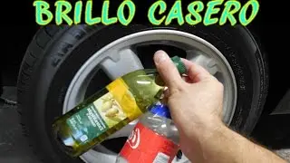 Probando abrillantadores caseros para llantas (aceite de oliva y coca cola)