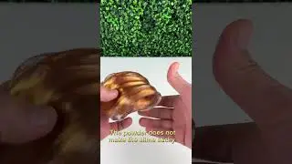 What does gold iridescent powder do to slime? #slimes #slimevideo #slime