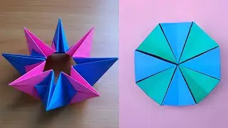 DIY How To Fold an Easy Origami Magic Circle Fireworks. Fun Paper Toy Not Only For Kids