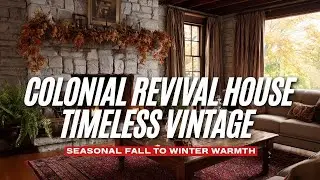 Colonial Revival House Timeless Vintage Interiors with Seasonal Fall to Winter Warmth