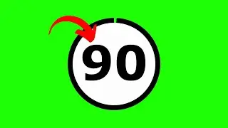 The Sleekest 90 Seconds Green Screen Countdown Timer - No sound (White Background)