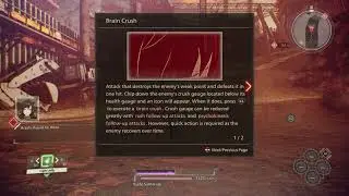 Scarlet Nexus - Phase 1: Brain Crush Tutorial Gameplay Message on Buddy Rummy Enemy Playstation 5