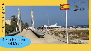 🇪🇸 Spanien Costa Maresme von Calella bis Pineda de Mar Küsten-Promenade mit dem Bike