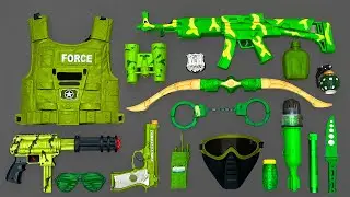 Special Military Weapons Unboxing-M416 guns, Gas mask, pistol, Dagger, Police Beech, handcuffs