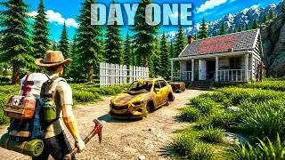 Day 1 Post-Apocalyptic Craft Build Survival Game...