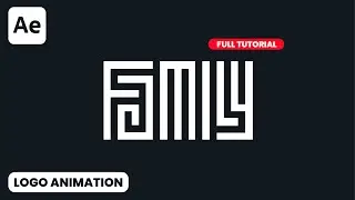 Family Logo Animation idea in After Effects | Clean  Logo  Animation 