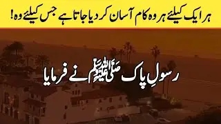 Every task is made easy for everyone for which they want!  | Hadith e nabvi ﷺ | the real islam 