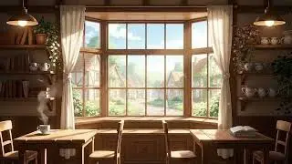 Escape into Anime: Idyllic Village View & Relaxing Lofi Jazz Cafe (Study/Chill)