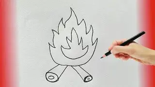 How to draw fire , flames , and fireballs