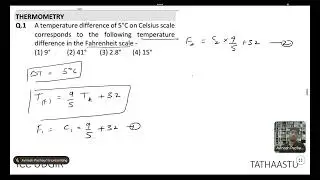 A temperature difference of 5 degree Celsius scale corresponds to the following temperature