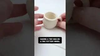 I got a mini pottery wheel! Time for some miniature pottery making! #minicraft #tinycrafts #pottery