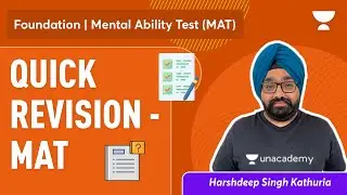 Quick Revision - MAT | NTSE | Harshdeep Kathuria | Foundation | Unacademy