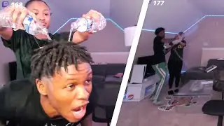 Saria Starts MASSIVE water fight live on stream