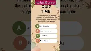 QUIZ 18 out now! #law #cafoundation #cma #newsyllabus2022_23 #cmafoundation #paper3 #icmai