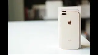 فتح علبة ايفون ٨ بلس الذهبي Unboxing iPhone 8 Plus