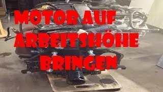 Motor auf Arbeitshöhe bringen #Motorüberholung 1 Projekt Vectra B
