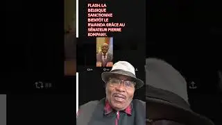 FLASH. LA BELGIQUE SANCTIONNE BIENT&Ocirc;T LE RWANDA GR&Acirc;CE AU S&Eacute;NATEUR PIERR KOMPANY D'ORIGINE CONGOLAISE
