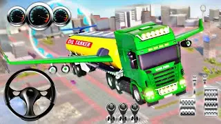 Oil Tanker Flying Truck Simulator - Offroad Oil Transport Truck Driving - Android Gameplay #1
