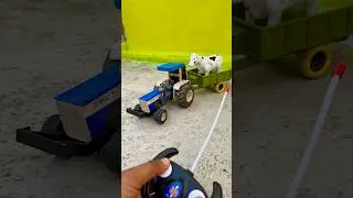 Rc Big Swaraj 744 Tractor & Trolley cow animal Trolley Loading Diecast model Unboxing Testing