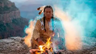 Lakota Spirit Fire Ceremony | Native American Shamanic Ritual in the Misty Canyon