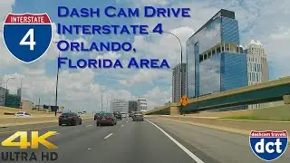 Interstate 4 Dash Cam Drive through Orlando, Florida