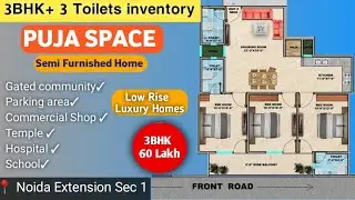 3BHK+3 Toilets+puja space builder floor apartment| Noida extension sec 1| 60 lakh 