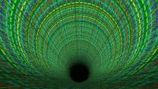 Immersive ASMR Tunnel Effect Vibrant Green High Tech Shapes & White Noise Static for Deep Relaxation
