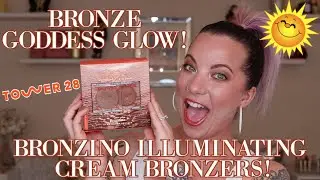 NEW AT SEPHORA!!!  TOWER 28 BEAUTY BRONZINO ILLUMINATING CREAM BRONZERS // REVIEW & DEMO!