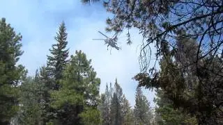 Wallow Fire helitanker water drop
