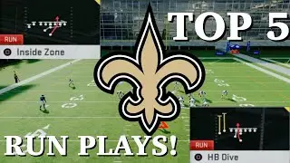 TOP 5 RUN PLAYS in the NEW ORLEANS SAINTS PLAYBOOK (FULL TUTORIAL) Madden 20