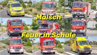 [ANFAHRT AUF SICHT🔥ALARM in SCHULE] Einsatzfahrten FEUERWEHR & RETTUNGSDIENST zu HAUPTÜBUNG | MALSCH