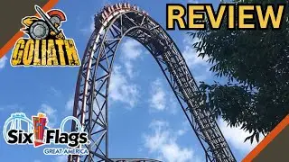 Goliath Review | Six Flags Great America's HUGE Wooden Roller Coaster