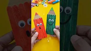 ✏️ Kreasi PENSIL lucu dari stik es krim