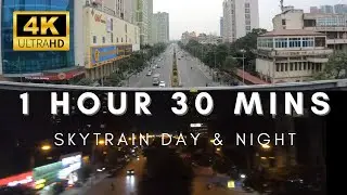 90 Ph&uacute;t 2 V&ograve;ng T&agrave;u Điện C&aacute;t Linh - H&agrave; Đ&ocirc;ng 4K | S&aacute;ng-Tối Day-Night| Skytrain Hanoi Urban Railway