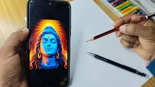 Lord Shiva drawing, Step-by-step Outline Tutorial, easy Shivji Drawing 🕉️