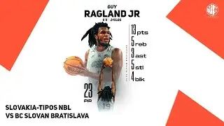 vs SLOVAN (ENBL side): GUY RAGLAND --  13PTS  5REB  3AST  5STL  4BLK