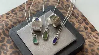 Sea Glass Pendants and rings and made using Sterling silver