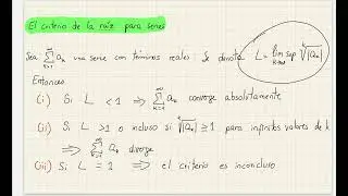 El criterio de la raíz para series (Explicación y ejemplos)