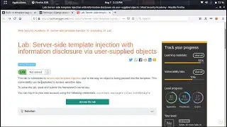 Server-side template injection with information disclosure via user... (Video Solution) | 2021