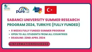Sabanci University Fully Funded Scholarship 2024-25 in Turkey┃Turkey Scholarship for Internationals
