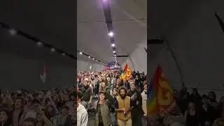 In Rome, nearly 10,000 protesters chanted 