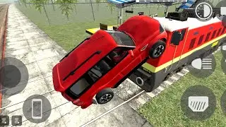 🚆🔥 Train vs Car Crash | Railway Track Par Bhayankar Stunt 😱 | Indian Bikes Drive 3D