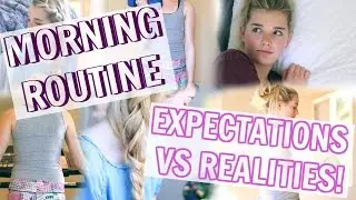 SPRING BREAK MORNING ROUTINE: EXPECTATIONS VS REALITIES! | Avrey Ovard